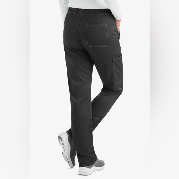 Cherokee Workwear Revolution Unisex 4-Pocket STRETCH Drawstring Scrub Pants - Picture 2 of 14